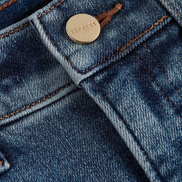 Express Distressed Mid-Rise Jeans - Picture 3 of 7